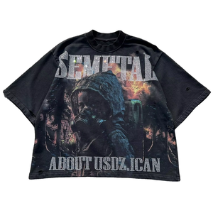 <span class=keywords><strong>Camiseta</strong></span> <span class=keywords><strong>sin</strong></span> <span class=keywords><strong>mangas</strong></span> con estampado de diamantes de imitación, lavado ácido, gráfico oversize, de algodón de alta calidad, estilo holgado para hombre - Product Image 2