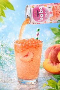 330ml DATAFA Peach Popping Boba avec jus, 24 canettes en aluminium par carton, faible teneur en sucre - Marque privée, échantillon gratuit, OEM/ODM - Product Image 6