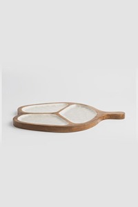 Premium Quality Wooden Platter Perfect For <b>Snacks</b> Serving In Cafes Restaurants And Hotels Elegant Food Serving <b>Plate</b> - Product Image 2