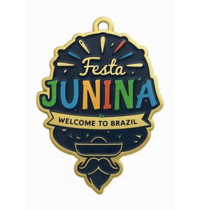 Medalla de Carnaval Personalizada, Chapada en Oro, de Zinc con Esmalte Suave e Impresión UV, Recuerdo para Eventos - Product Image 2