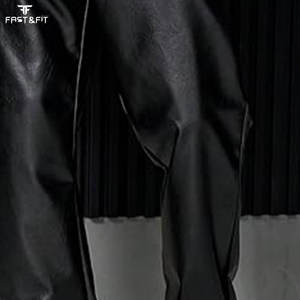 PU Leather Motorcycle <b>Trousers</b> for Men-Casual Style Waterproof & Breathable Autumn Season - Product Image 6