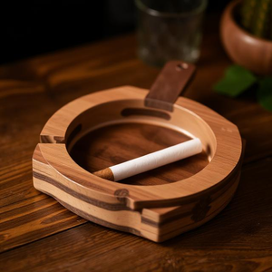 Cendrier en bois naturel |   Cendrier écologique pour fumeurs, pour intérieur et extérieur - Product Image 3