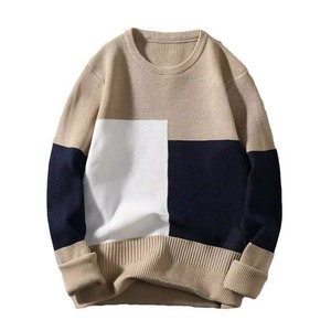 New Stylish Design Low MOQ Men's Sweater Premium Quality Computer Knitted Custom Logo OEM Service <b>Tie</b> Belt Wool/Acrylic Casual - Product Image 3