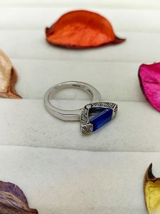 Celestial Blue Sapphire Quartz <b>Ring</b> Elegant Crystal Gemstone Jewelry Statement Fashion Gift <b>for</b> Women <b>Girls</b> Engagement <b>Ring</b> - Product Image 3