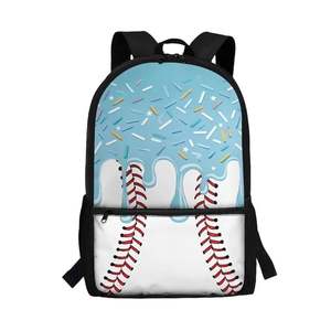 Mochila Deportiva Impermeable Splendid Apparel con Estampado de Donuts de Béisbol, Cierre de Cremallera de Poliéster, Bolsa de Viaje Multifuncional - Product Image 1