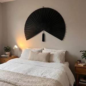 <b>Large</b> Handmade Bamboo <b>Wall</b> Fan <b>Decorative</b> Woven Folding Fan Boho <b>Wall</b> Art for Living Room Bedroom Hotel Resort Home <b>Decoration</b> - Product Image 1
