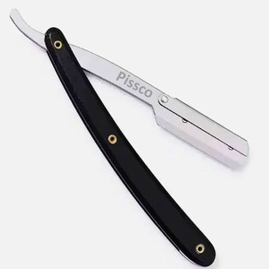 Rasoirs à raser pour hommes en acier inoxydable avec logo personnalisé, rasoir droit pour hommes, meilleur fournisseur Pissco - Product Image 1