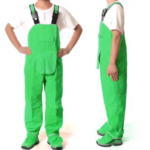 Cowhide Split Leather Industrial Heavy Duty Welding Suits Polyester Flame Retardant <b>Construction</b> <b>Jacket</b> for Men Comfortable <b>Work</b> - Product Image 3