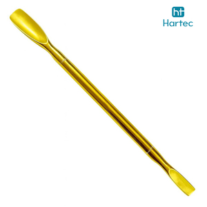 Instruments de salon de beauté de qualité supérieure, fournisseur fiable, outils professionnels pour pousse-cuticules en acier inoxydable plaqué or - Product Image 2