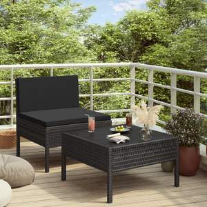 Ensemble de meubles de jardin noirs - Product Image 1
