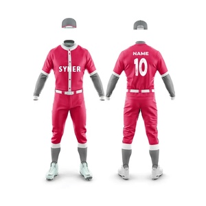 Soldes d'été Ensemble d'uniformes de baseball pour hommes Uniforme d'entraînement de softball simple et vierge aux couleurs personnalisées pour adultes - Product Image 4