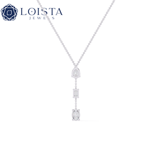 สร้อยคอเพชรทรงหยดน้ำ 18K ทองคำแท้ เพชรเพาะเลี้ยงในห้องปฏิบัติการ ดีไซน์คลาสสิก เหมาะเป็นของขวัญหมั้น สวยสง่าและมีสไตล์ - Product Image 3