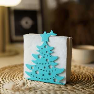 Christmas <b>Tree</b> Napkin Holder Set, Metal Napkin <b>Stand</b>, Christmas Table Decor, Winter Holiday Decor, Kids Napkin Holders, - Product Image 4