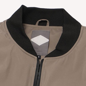 <b>Men's</b> Khaki Bomber <b>Jacket</b> Regular Fit Zipper Closure Stand Collar High Street Style Winter Windproof Eco-Friendly Anti-UV - Product Image 6