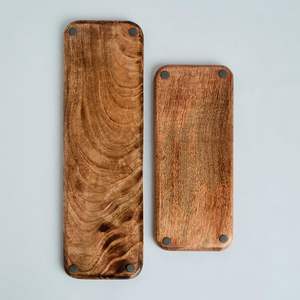 Bandeja Rectangular con Diseño de Spirea en Madera de Mango, Ideal para Aperitivos, Frutas y Postres, Hecha a Mano, Elegante y Decorativa para Hotel y Cafetería - Product Image 4