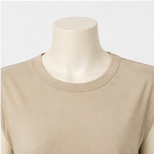 Chemise décontractée à manches courtes en coton uni pour femme - Product Image 3
