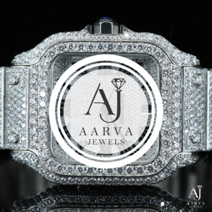 AARVA JEWELS นาฬิกาสแตนเลสสตีลหรูหราประดับเพชร ตัวเรือนทรงสี่เหลี่ยม 39 มม. ระบบอนาล็อก ควอตซ์ นาฬิกาแฟชั่นสำหรับทุกเพศ - Product Image 6