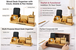 Plateau de bureau en bois personnalisé pour la fête des mères et la fête des pères - Product Image 3
