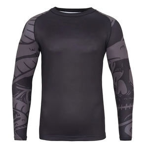 Rashguard personnalisé ODM de haute qualité pour hommes, vente en gros, rashguard en spandex pour BJJ, surf et plongée - Product Image 1