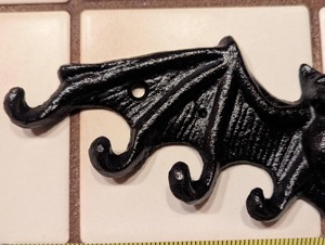 Bat Shape Black Metal <b>Wall</b> <b>Hook</b> <b>Key</b> Holder For Entryway Organizer Stylish <b>Key</b> Storage And Decorative <b>Wall</b> Accent From India - Product Image 6