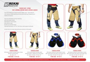 Rekhi cao cấp frier Tạp dề Chaps với thắt lưng hỗ trợ chuyên nghiệp da vải ngựa làm việc bánh với công cụ túi lưới lót - Product Image 6