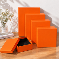 Boîte cadeau orange de luxe personnalisée, boîte d'emballage en carton rigide avec insert en mousse pour bijoux, montres, parfums