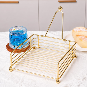 Square Metal Napkin Holder with <b>Weighted</b> Arm Modern Tabletop Tissue Paper <b>Stand</b> Kitchen Dining Table Organizer <b>for</b> Restaurant - Product Image 5