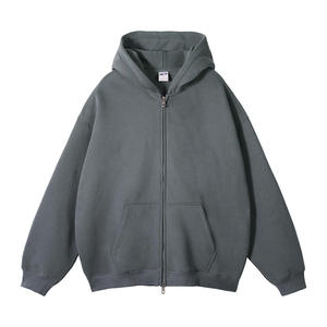 Outdoor Hiking Heavyweight <b>Fleece</b> Zipper Hoodie-Custom Puff Print Logo 350gsm Plus Size <b>Men's</b> Pullover - Product Image 4