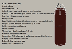 Sac en cuir personnalisé de 4 pieds - Product Image 2