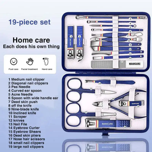 Juego de Cortauñas de Viaje de Alta Calidad para Bebés y Adultos, 19 Piezas, Kit de Cuidado de Manicura y Pedicura, Acero Inoxidable, 5 en 1, Portátil - Product Image 4
