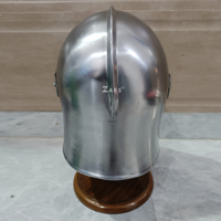 Casco Medieval Barbuta de Acero Suave, Casco de Caballero, Armadura Histórica, Cosplay, Reenactment, Carnaval Renacentista, Disfraz para Adultos