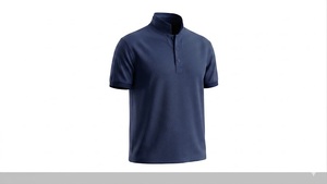 Men's Solid Color Short Sleeve Knitted for Shirt Work Style Regular Fit Gray 100% Polyester Embroidered Breathable - Product Image 4
