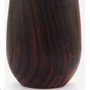 Jarrón de Madera de Mango Tallado a Mano con Diseño Floral, Decoración para el Hogar, Nuevo, Hermoso Jarrón de Madera Tallado a Mano - Product Image 1