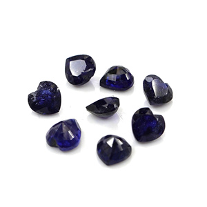 Saphir bleu naturel de Bangkok, taille cœur calibrée 4,5 mm, pierre précieuse de saphir bleu naturel à facettes pour la fabrication de bijoux - Product Image 5