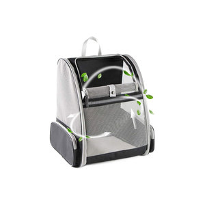 Pet Carrier With Zipper Closure Double Handle Gray Black <b>Cat</b> Travel Bag - Product Image 5
