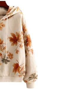 Sudadera con Capucha para Mujer, Diseño Paisley Beige Personalizado, Felpa de Algodón, Estilo Casual, Fabricante Personalizado, Proveedor de Ropa Urbana al por Mayor - Product Image 4