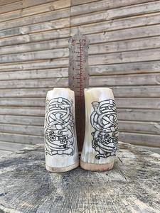 Chope à bière en corne de buffle polie, style animalier, écologique, taille et logo personnalisables - Product Image 3