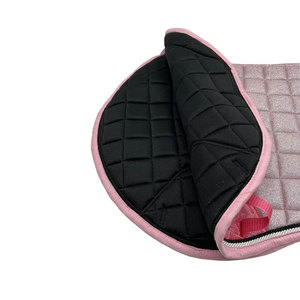 Tapis de selle respirant matelassé rose avec doublure anti-humidité pour l'équitation de dressage - Product Image 4