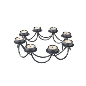 Support de bougie en métal, lanterne classique en fer pour centre de table, éclairage de balcon, jardin, soirées amusantes, dîners, événements lumineux - Product Image 4