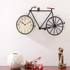 Beautiful gold starburst wall clock features a circular face and elegant white metal flowers, available at wholesale prices. - Product Image 3