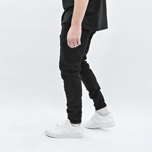 กางเกงขายาวผู้ชายแฟชั่นใหม่ คุณภาพสูง น้ำหนักเบา มีเชือกผูก เอวสม็อค ผลิตจากผ้าโพลีเอสเตอร์ผสมฝ้าย กางเกงลำลองแบบซักได้ - Product Image 3