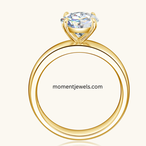 S925 Sterling Silver Rhodium Plated Classic Moissanite Engagement <b>Ring</b> 2 Carat Brilliant Cut Solitaire Wedding Jewelry for Women - Product Image 3