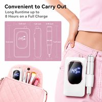 Machine à ongles électrique professionnelle de luxe 45000 tr/min, lime à ongles portable pour salon, logo personnalisé, OEM, ODM, vente en gros
