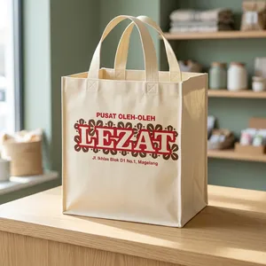Bolsa Ecológica Personalizada con Serigrafía y Sellado Térmico, Bolsa de Compras Reutilizable de Gran Capacidad para Promoción de Eventos - Product Image 3