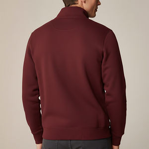 Sweat-shirt et sweat à capuche d'hiver tendance en coton 100% de haute qualité, coupe ample, col montant, fermeture éclair quart de tour - Product Image 3