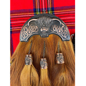 Sporran Escocés de Pelo de Cabra para Hombre, Borla de 3 Pelo Largos con Correa de Cadena, Accesorios de Disfraz Más Vendidos - Product Image 2