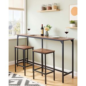 Mesa de Bar para el Hogar, Mesa de Comedor de 53 Pulgadas de Alto con Borde Redondeado, Rectangular, para Cocina y Balcón - Product Image 2