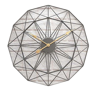 Trendy <b>Wall</b> <b>Clocks</b> Best Indoor <b>Decor</b> Living Room Home And Office <b>Wall</b> Design <b>Clock</b> With Metal & Wooden Combo - Product Image 6