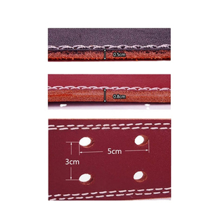 Ceinture de musculation CLASSICAL TRENDS en cuir de vachette, couleur unie, boucle à ardillon, écologique, respirante, boucle en alliage, largeur 34 mm - Product Image 5