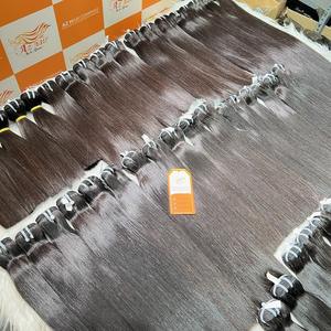 Extensions de cheveux humains vierges vietnamiens lisses Remy en gros, 8 à 34 pouces, trame de cheveux raides, cuticules alignées - Product Image 2